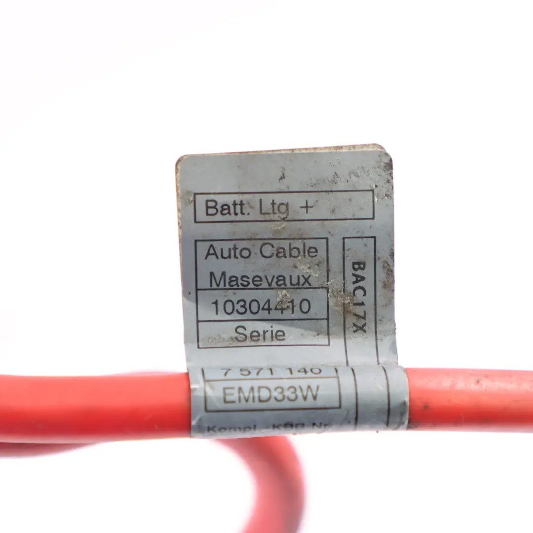 Battery Cable Mini Cooper One R55 R56 R57 Wiring Positive Lead - SKU rhd-7571140 - Part number 7571140