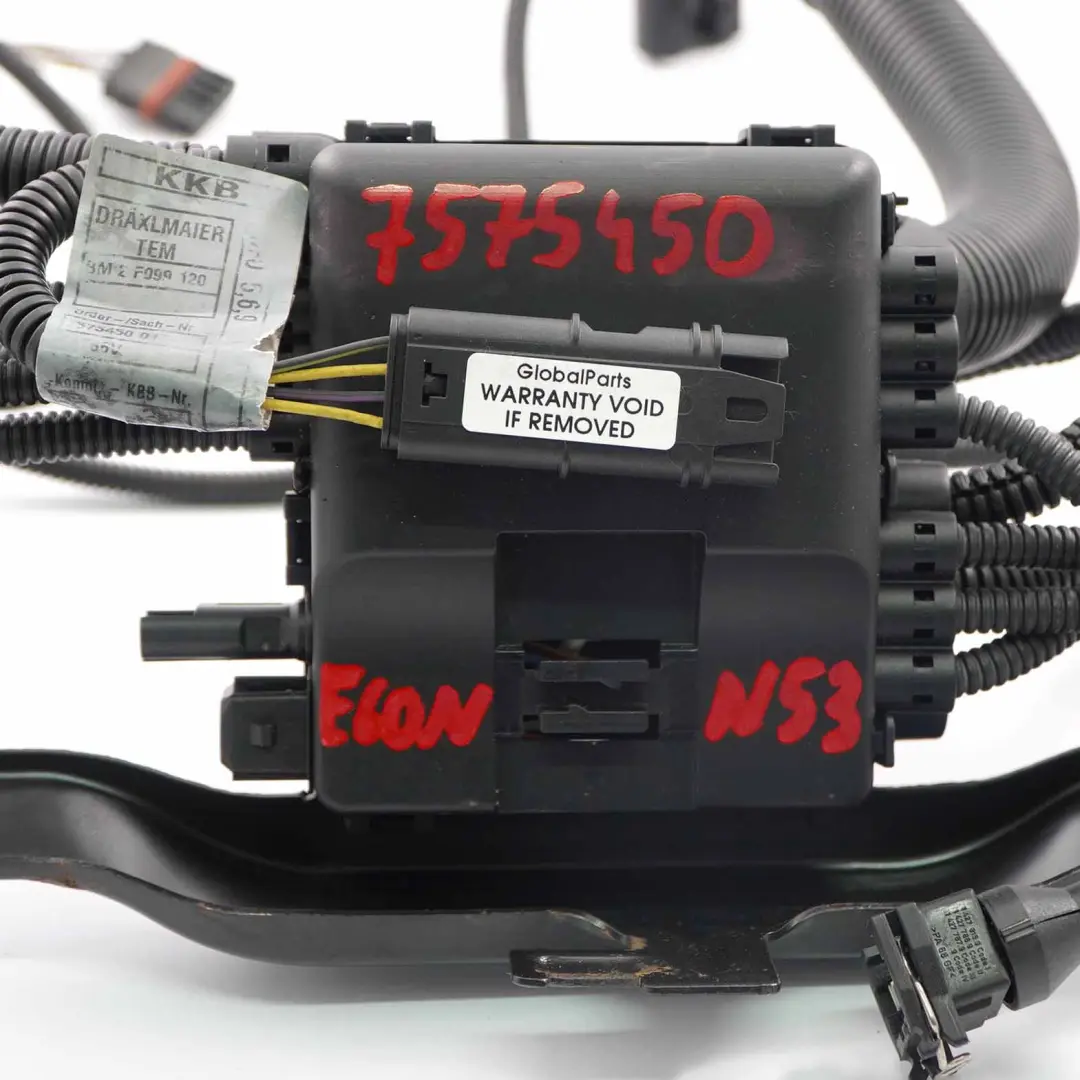 N53 Wiring Loom Harness Engine to BMW 5 6 E60 E63 LCI Petrol with Part number 7575450 BMW 5 6 E60 E63 LCI Petrol N53 Wiring Loom Harness Engine - SKU rhd-7575450 - Part number 7575450