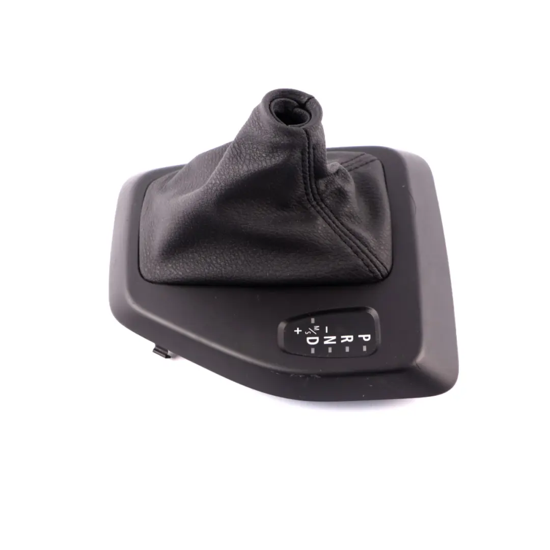 Lever Selector Cover Trim Panel Leather Black Automatic to BMW X1 E84 Gear with Part number 7595561 BMW X1 E84 Gear Lever Selector Cover Trim Panel Leather Black Automatic - SKU rhd-7595561 - Part number 7595561