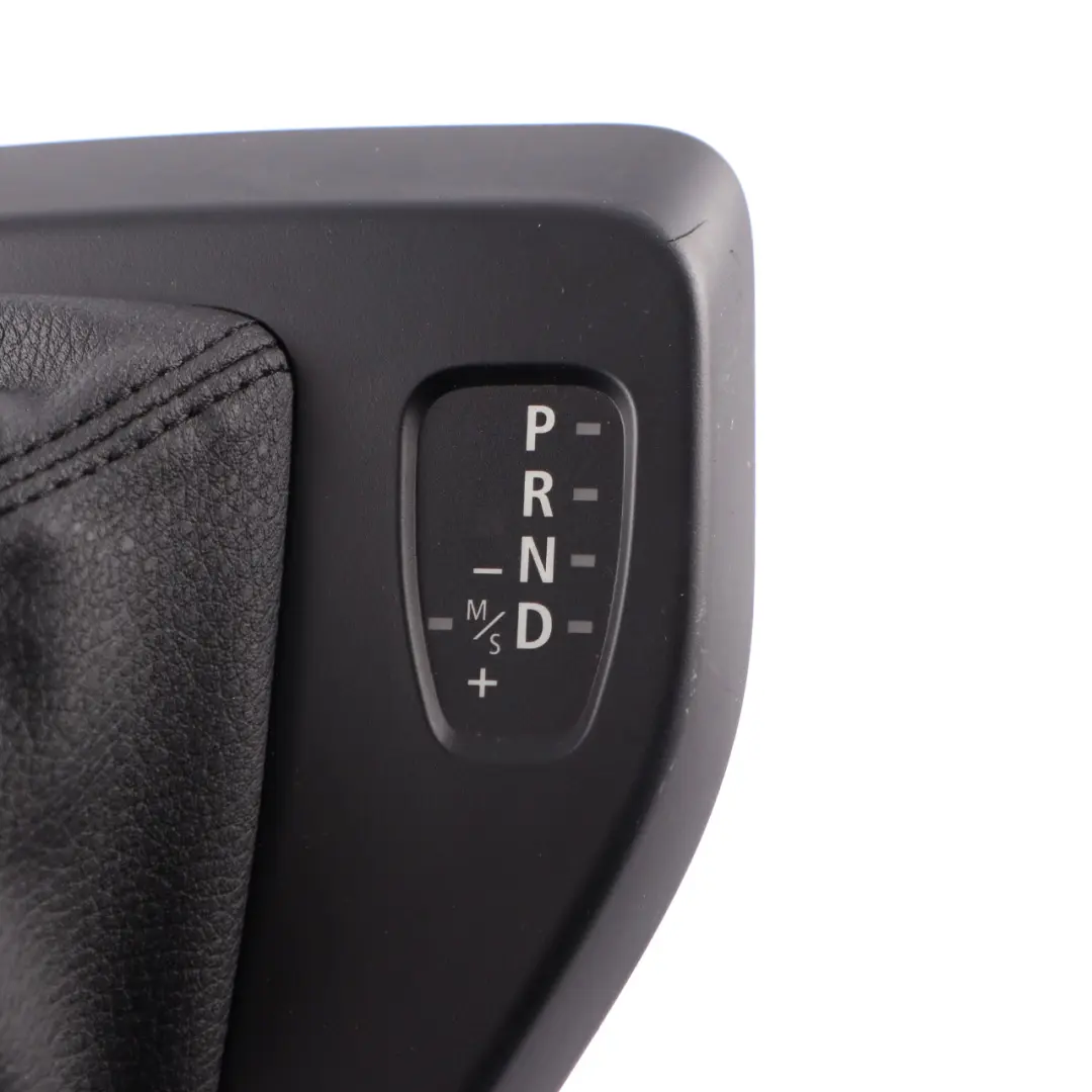 BMW X1 E84 Gear Lever Selector Cover Trim Panel Leather Black Automatic - SKU rhd-7595561 - Part number 7595561