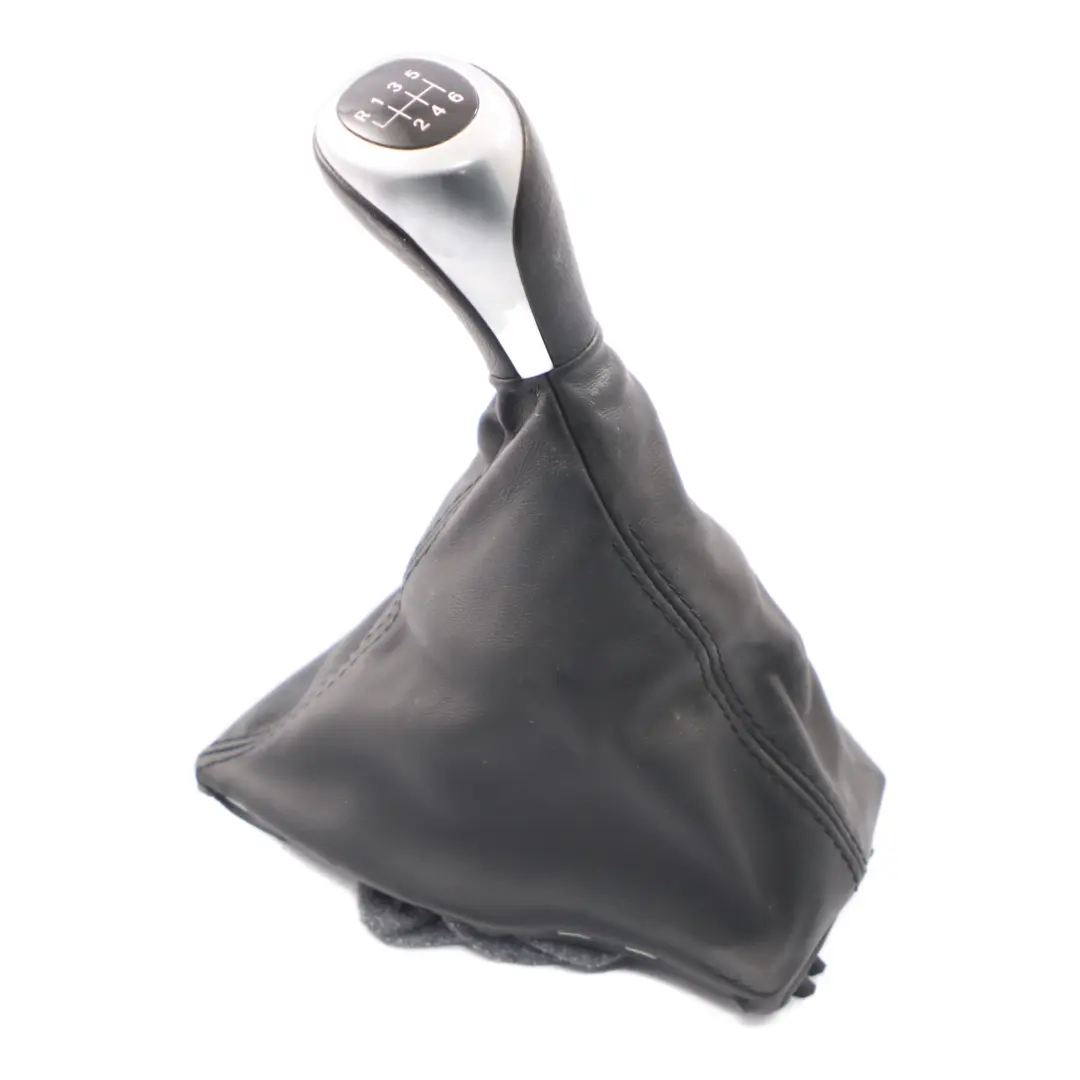 Gear Shift Knob BMW F30 F31 F32 F36 Lever Cover Black Leather 6-speed - SKU rhd-7596087 - Part number 7596087