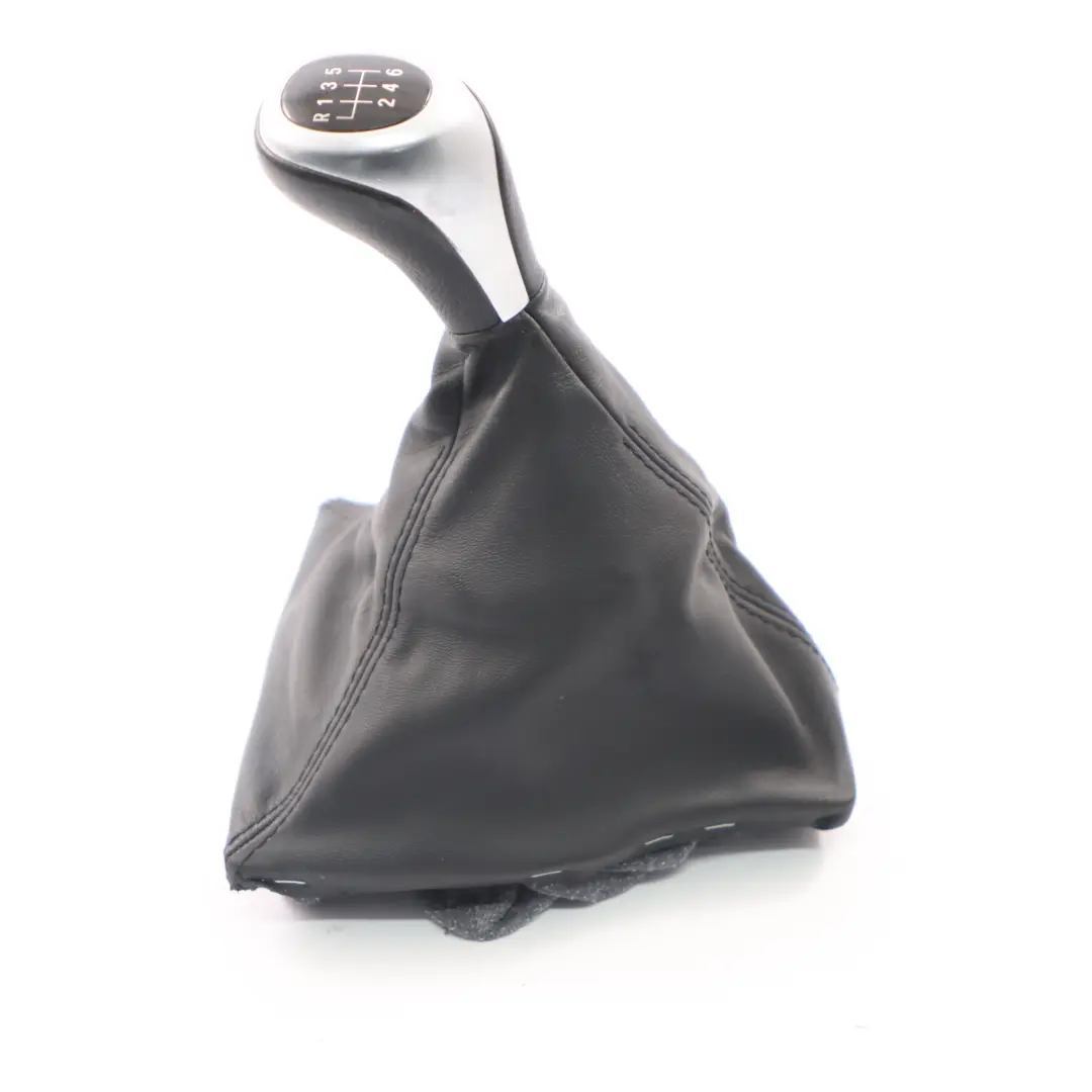 Gear Shift Knob BMW F30 F31 F32 F36 Lever Cover Black Leather 6-speed - SKU rhd-7596087 - Part number 7596087
