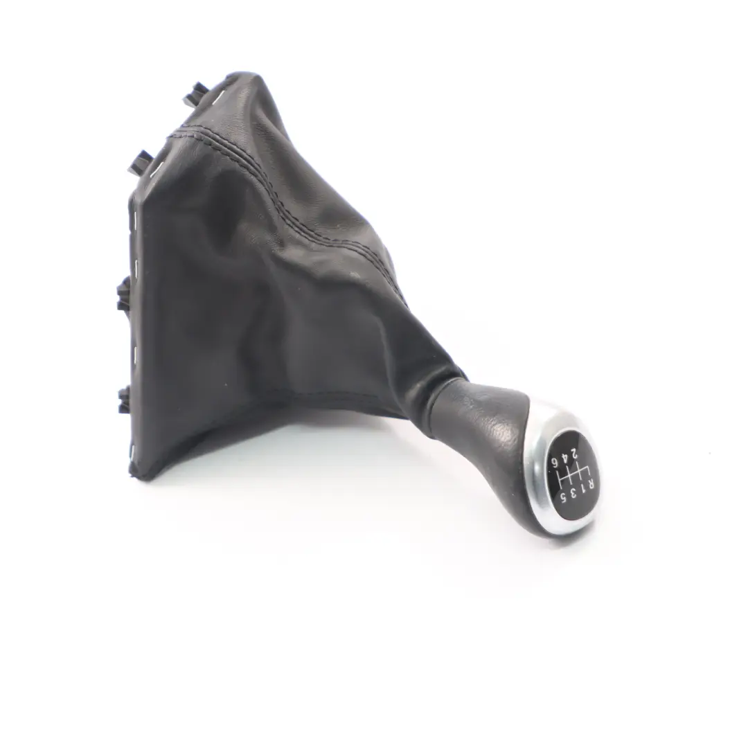Gear Shift Knob BMW F30 F31 F32 F36 Lever Cover Black Leather 6-speed - SKU rhd-7596087 - Part number 7596087