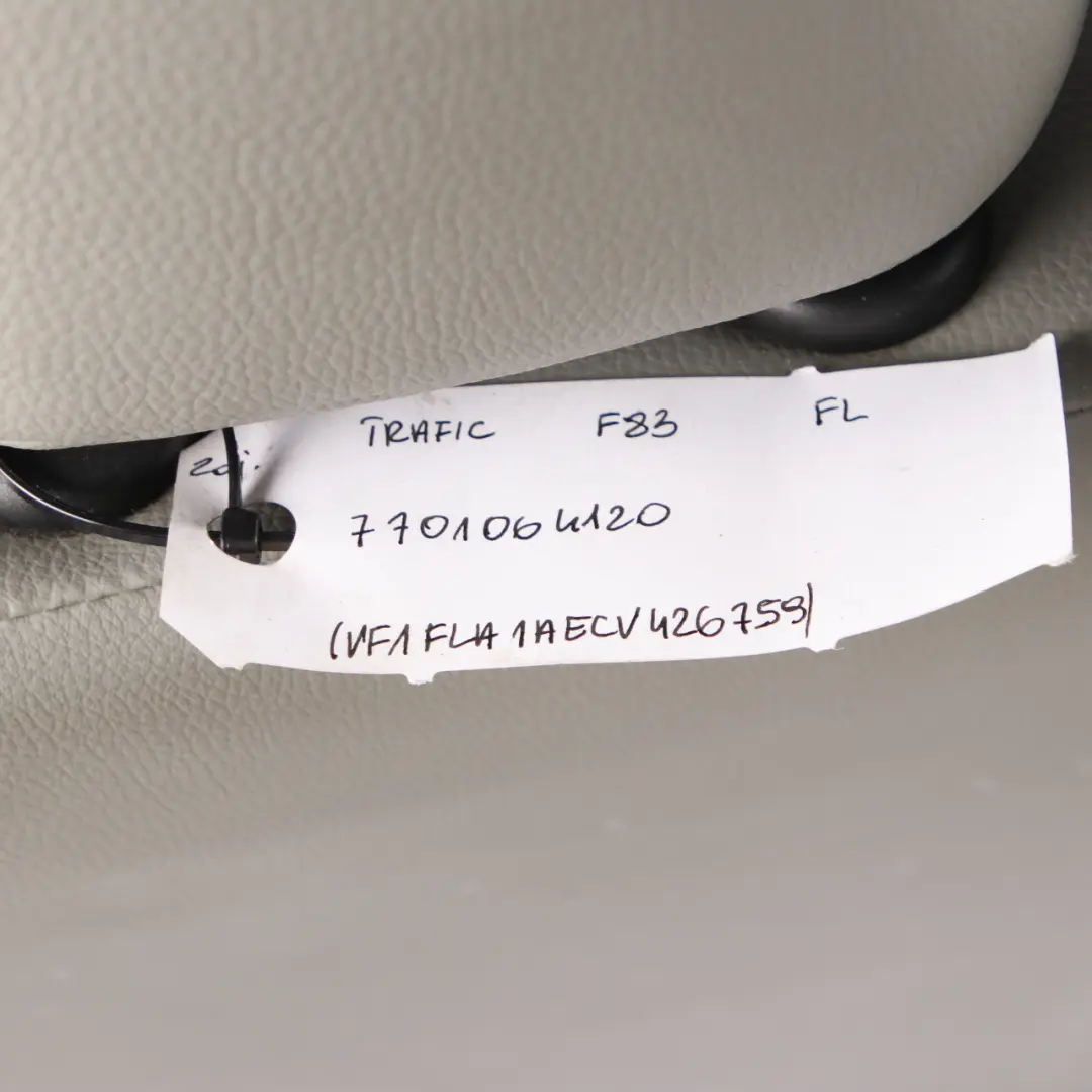 Front Seat Renault Trafic II Passenger Double Seat Left N/S Velvet Cloth Grey to with Part number 7701064120 Front Seat Renault Trafic II Passenger Double Seat Left N/S Velvet Cloth Grey - SKU rhd-7701064120 - Part number 7701064120