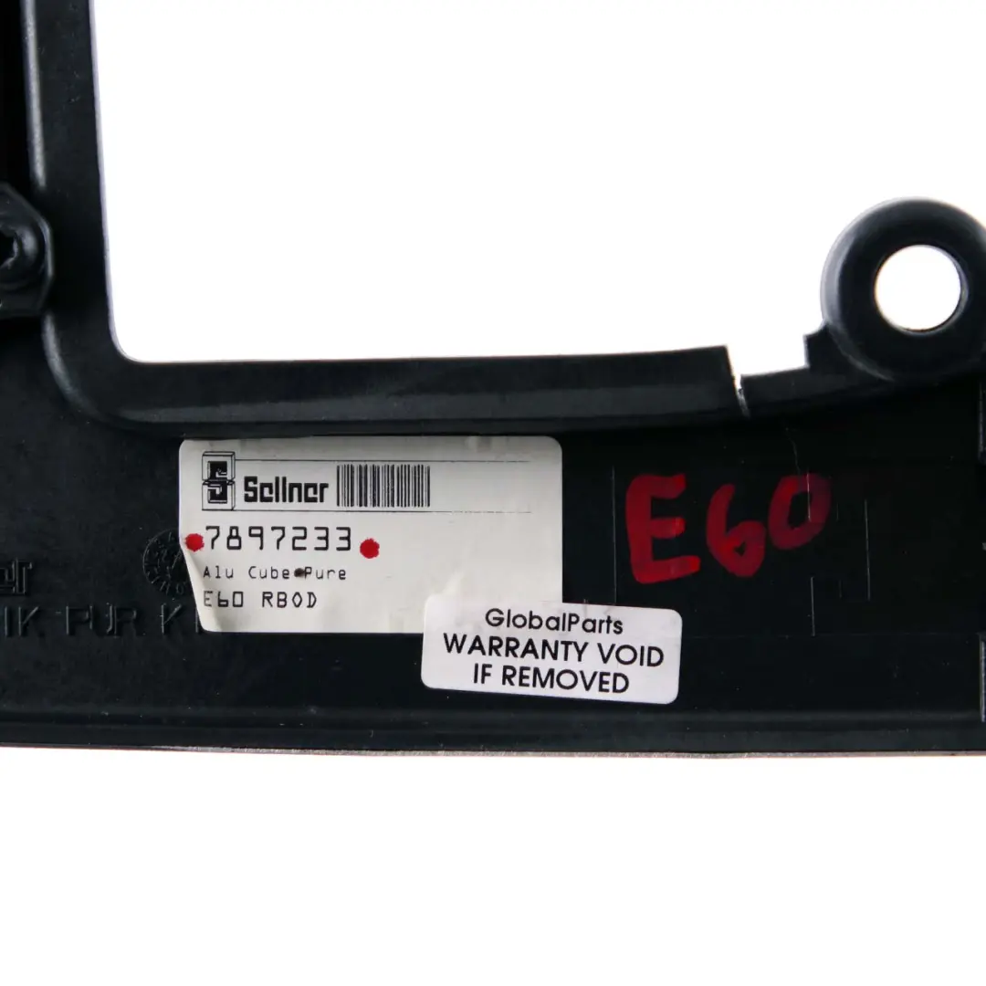 BMW 5 Series E60 E61 Decor Panel Centre Console Cover Alu Cube Pure - SKU rhd-7897236 - Part number 7897233