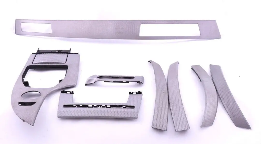 Set Decorative Strip Dashboard Interior Trim Alu Cube Pure to BMW 5 Series E60 E61 with Part number 7899378 BMW 5 Series E60 E61 Set Decorative Strip Dashboard Interior Trim Alu Cube Pure - SKU rhd-7899378-1 - Part number 7899378