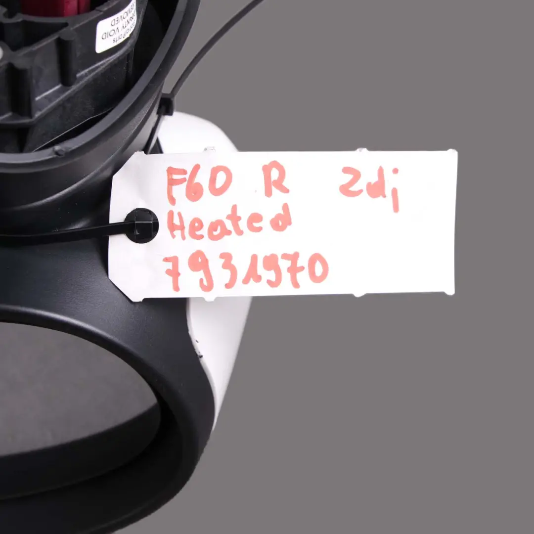 Wing Mirror Mini Countyman F60 JCW B48E Heated Right Door O/S White to with Part number 7931970 Wing Mirror Mini Countyman F60 JCW B48E Heated Right Door O/S White - SKU rhd-7931970-WHI - Part number 7931970