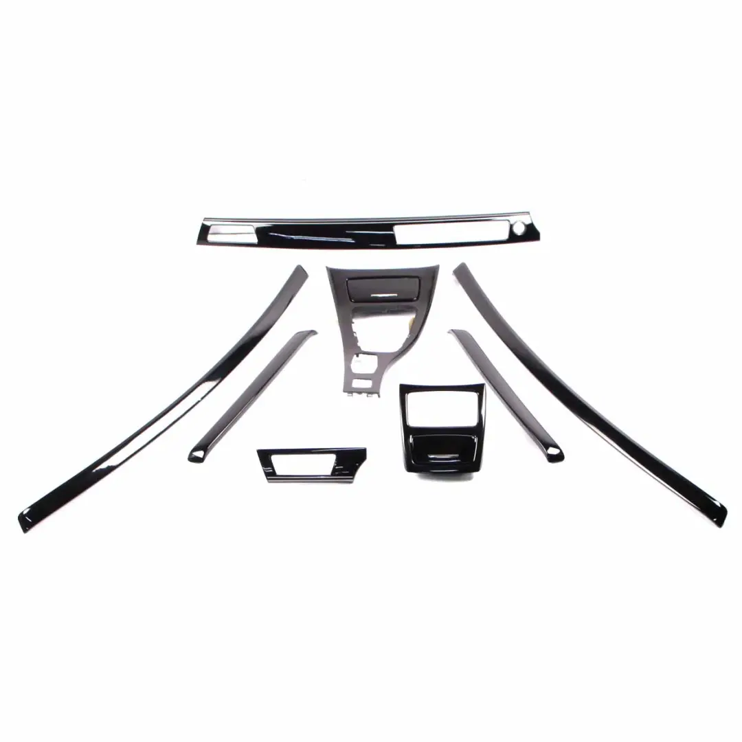 Interior Trim Set Cover Dashboard Pianoblack Black to BMW 3 Series E92 with Part number 7963939 BMW 3 Series E92 Interior Trim Set Cover Dashboard Pianoblack Black - SKU rhd-7963939 - Part number 7963939