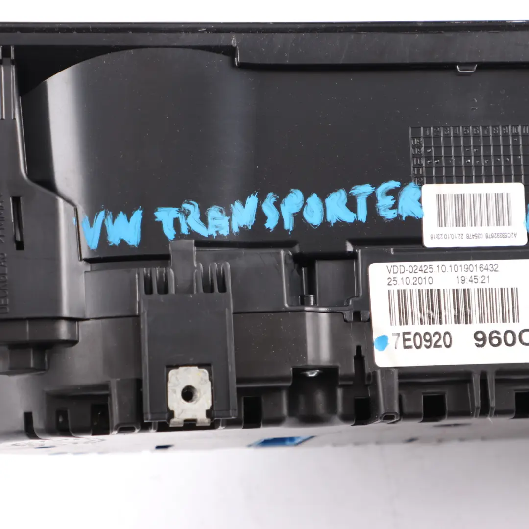 VW Transporter T5 Diesel Instrument Cluster Speedo Clocks Manual - SKU rhd-7E0920960C - Part number 7E0920960C
