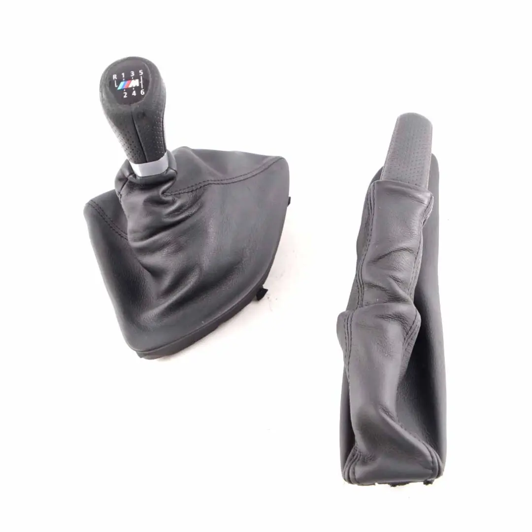 Knob Cover Trim Handbrake Lever Leather Set to BMW E81 E82 E87 M Sport Gear with Part number 8037305 BMW E81 E82 E87 M Sport Gear Knob Cover Trim Handbrake Lever Leather Set - SKU rhd-8037305-1 - Part number 8037305