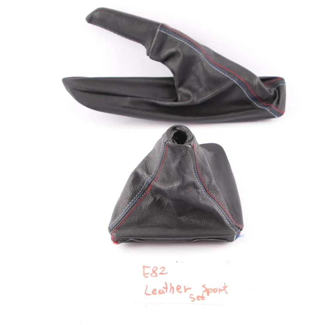 BMW E82 E87 E88 M Sport Gear Cover Trim Handbrake Lever Leather Set - SKU rhd-8037305-3 - Part number 8037305