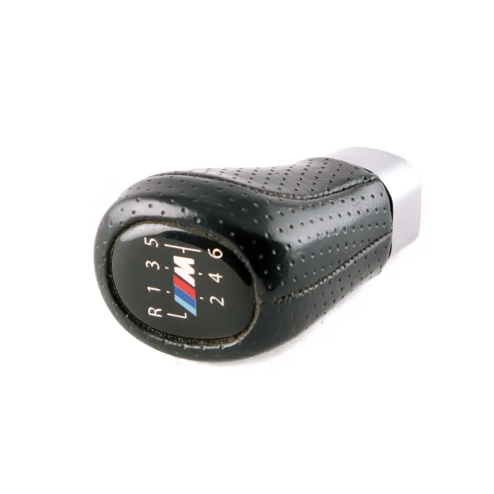 BMW 3 Series E90 E91 E92 E93 M Sport 6-Gear Shift Lever Knob Leather Black - SKU rhd-8037309-3 - Part number 8037309