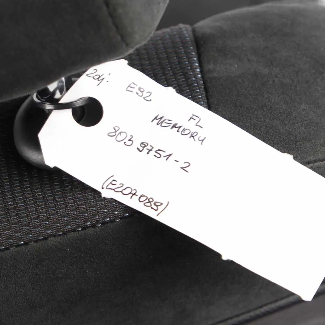 Front Left N/S Interior Seat Alcantara Anthracite Memory to BMW E92 Coupe M Sport with Part number 8039751 BMW E92 Coupe M Sport Front Left N/S Interior Seat Alcantara Anthracite Memory - SKU rhd-8039751-1 - Part number 8039751