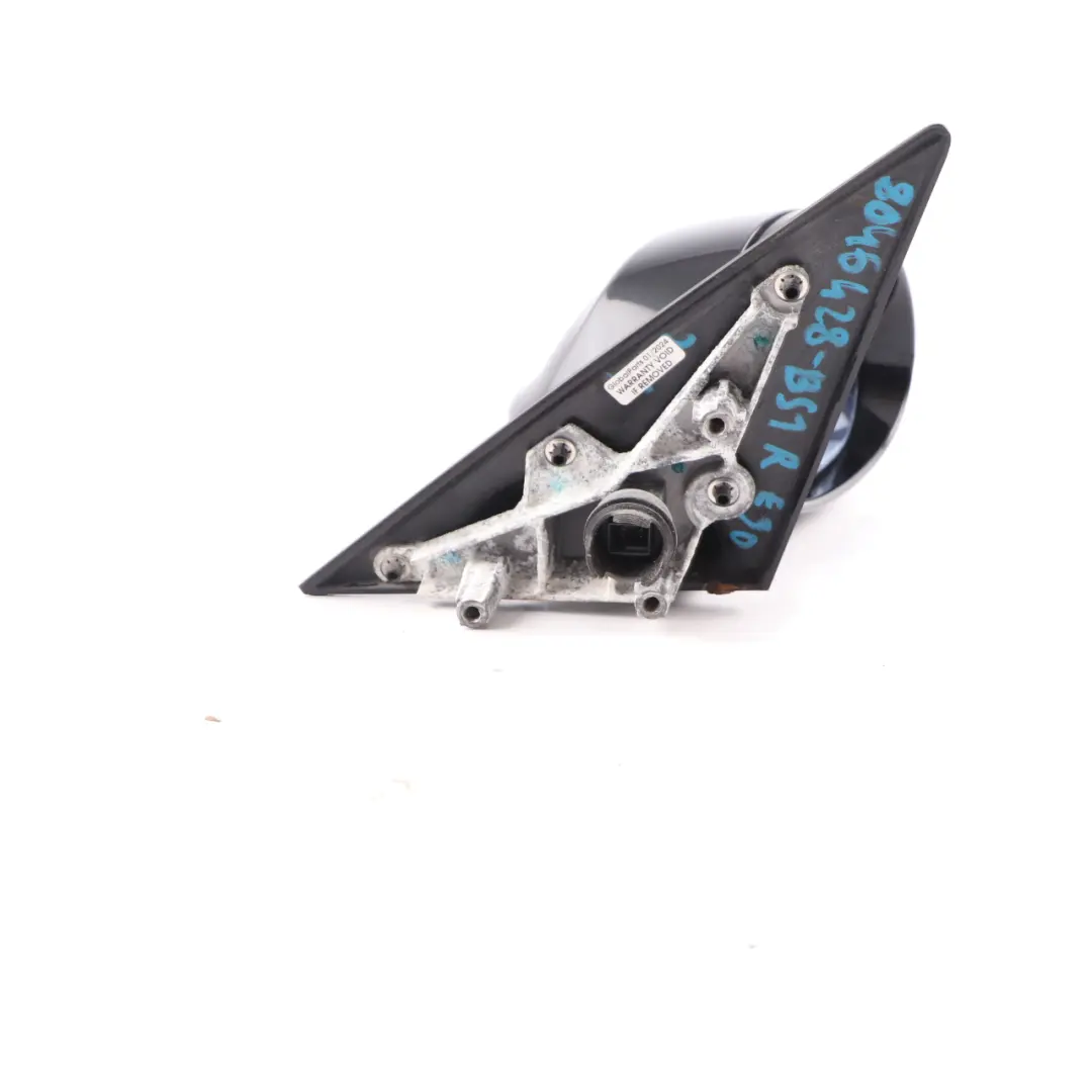 BMW E90 M Sport High Gloss Right Wing Mirror O/S Black Sapphire - 475 - SKU rhd-8046428-BS1 - Part number 8046428