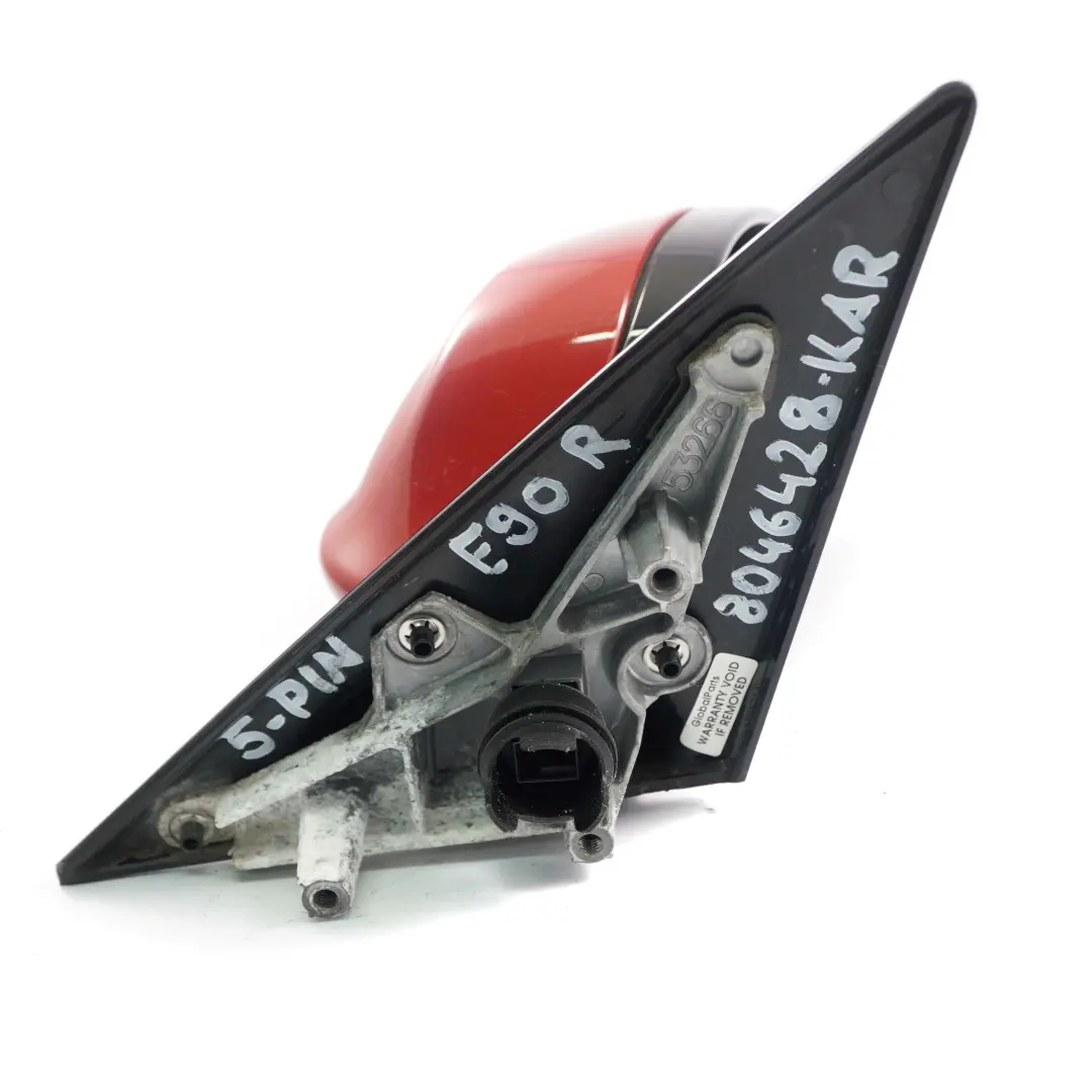 BMW 3 E90 M Sport High Gloss Right Wing Mirror O/S Karmesinrot Crimson Red A61 - SKU rhd-8046428-KAR - Part number 8046428