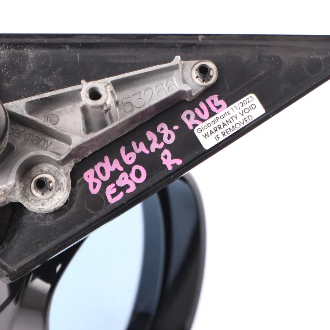 Wing Mirror BMW E90 E91 M Sport High Gloss Heated Right Door O/S Ruby Black S23 to with Part number 8046428 Wing Mirror BMW E90 E91 M Sport High Gloss Heated Right Door O/S Ruby Black S23 - SKU rhd-8046428-RUB - Part number 8046428