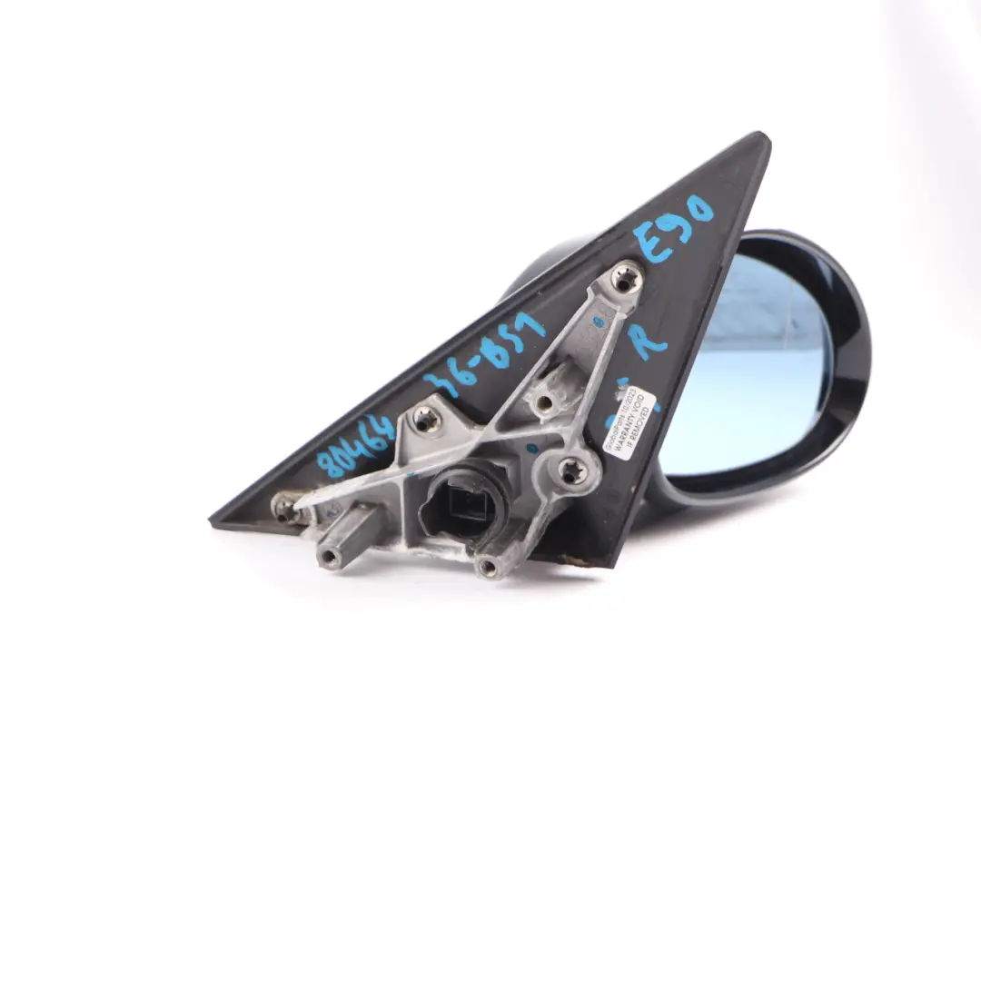 Fold Right Wing Mirror O/S Black Sapphire 475 to BMW E90 M Sport Power with Part number 8046436 BMW E90 M Sport Power Fold Right Wing Mirror O/S Black Sapphire 475 - SKU rhd-8046436-BS1 - Part number 8046436