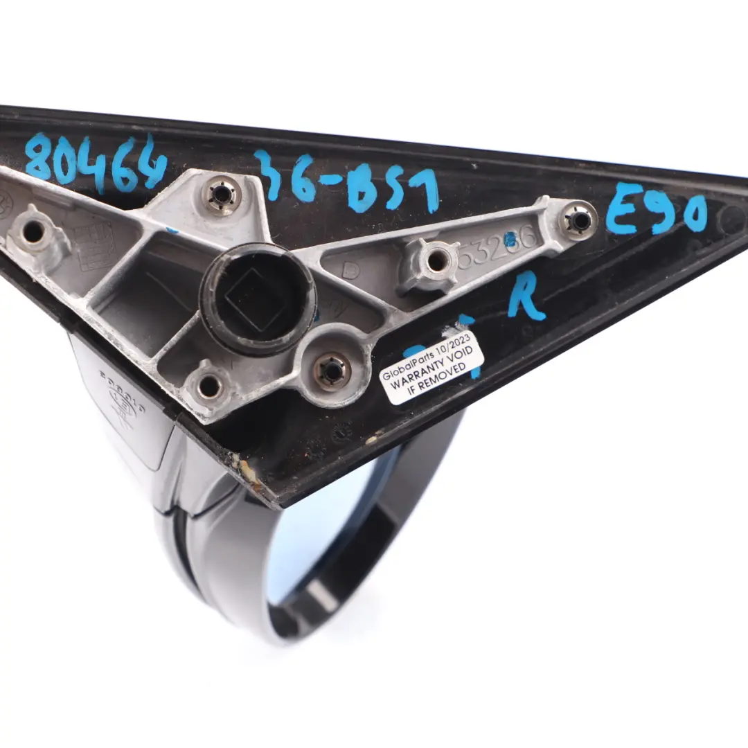 Fold Right Wing Mirror O/S Black Sapphire 475 to BMW E90 M Sport Power with Part number 8046436 BMW E90 M Sport Power Fold Right Wing Mirror O/S Black Sapphire 475 - SKU rhd-8046436-BS1 - Part number 8046436