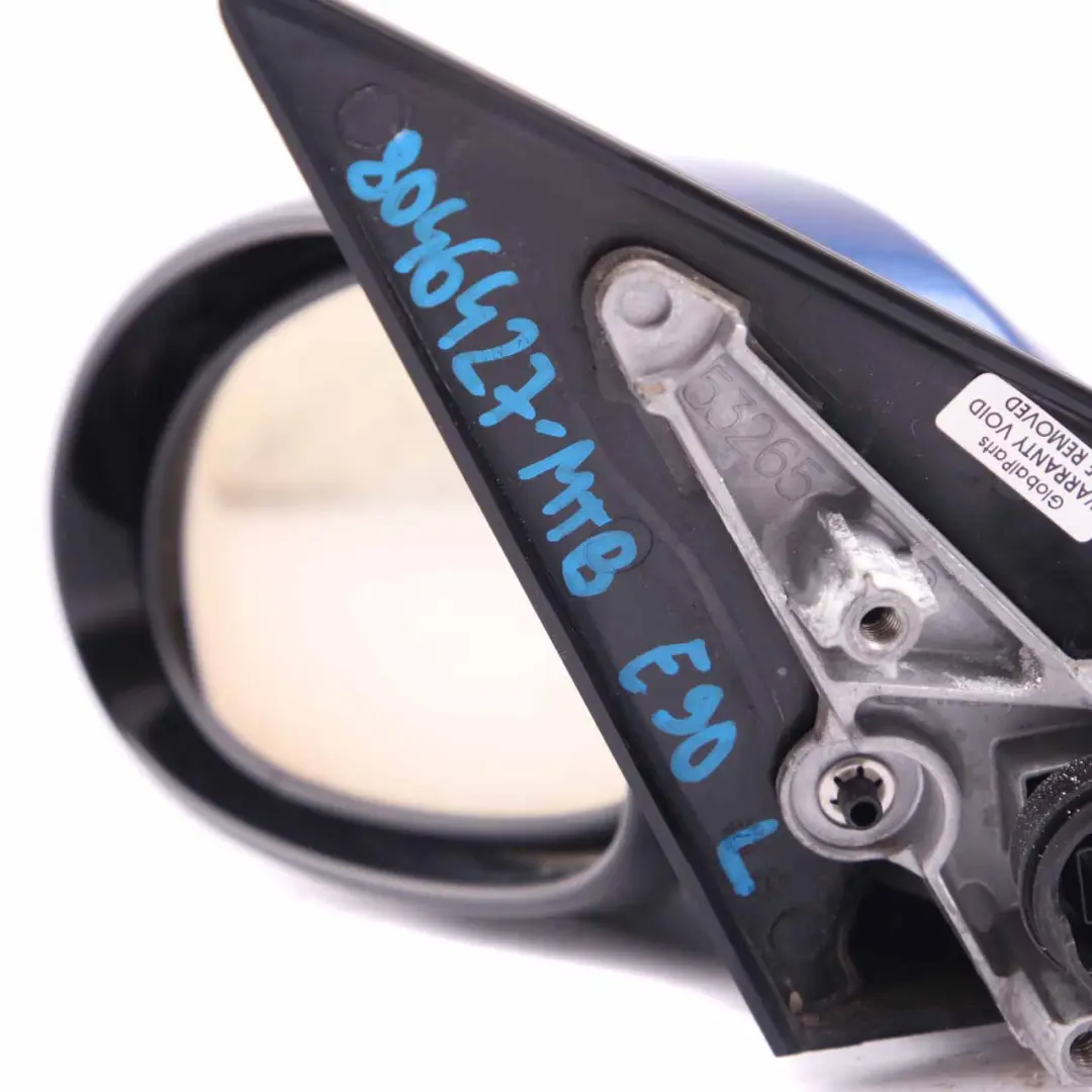 Wing Mirror BMW E90 M Sport High Gloss Auto Dip Left N/S Montegoblau Blue A51 to with Part number 8046439 Wing Mirror BMW E90 M Sport High Gloss Auto Dip Left N/S Montegoblau Blue A51 - SKU rhd-8046439-MTB - Part number 8046439