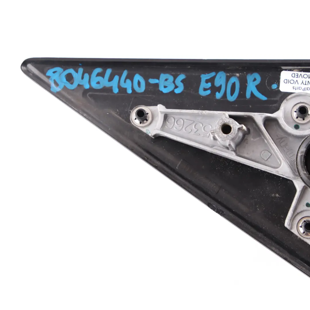 High Gloss Auto Dip Right Wing Mirror Black Sapphire Metallic to BMW E90 M Sport with Part number 8046440 BMW E90 M Sport High Gloss Auto Dip Right Wing Mirror Black Sapphire Metallic - SKU rhd-8046440-BS - Part number 8046440