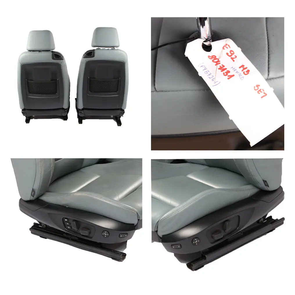 Leather Seats BMW E92 M3 Coupe Heated M Sport Palladium-Silber Memory Door Cards to with Part number 8047131 Leather Seats BMW E92 M3 Coupe Heated M Sport Palladium-Silber Memory Door Cards - SKU rhd-8047131-1 - Part number 8047131