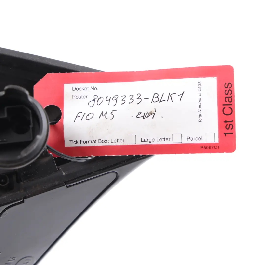 Wing Mirror BMW F10 M5 High Gloss Auto Dip Power Fold Left N/S Door Black to with Part number 8049333 Wing Mirror BMW F10 M5 High Gloss Auto Dip Power Fold Left N/S Door Black - SKU rhd-8049333-BLK1 - Part number 8049333