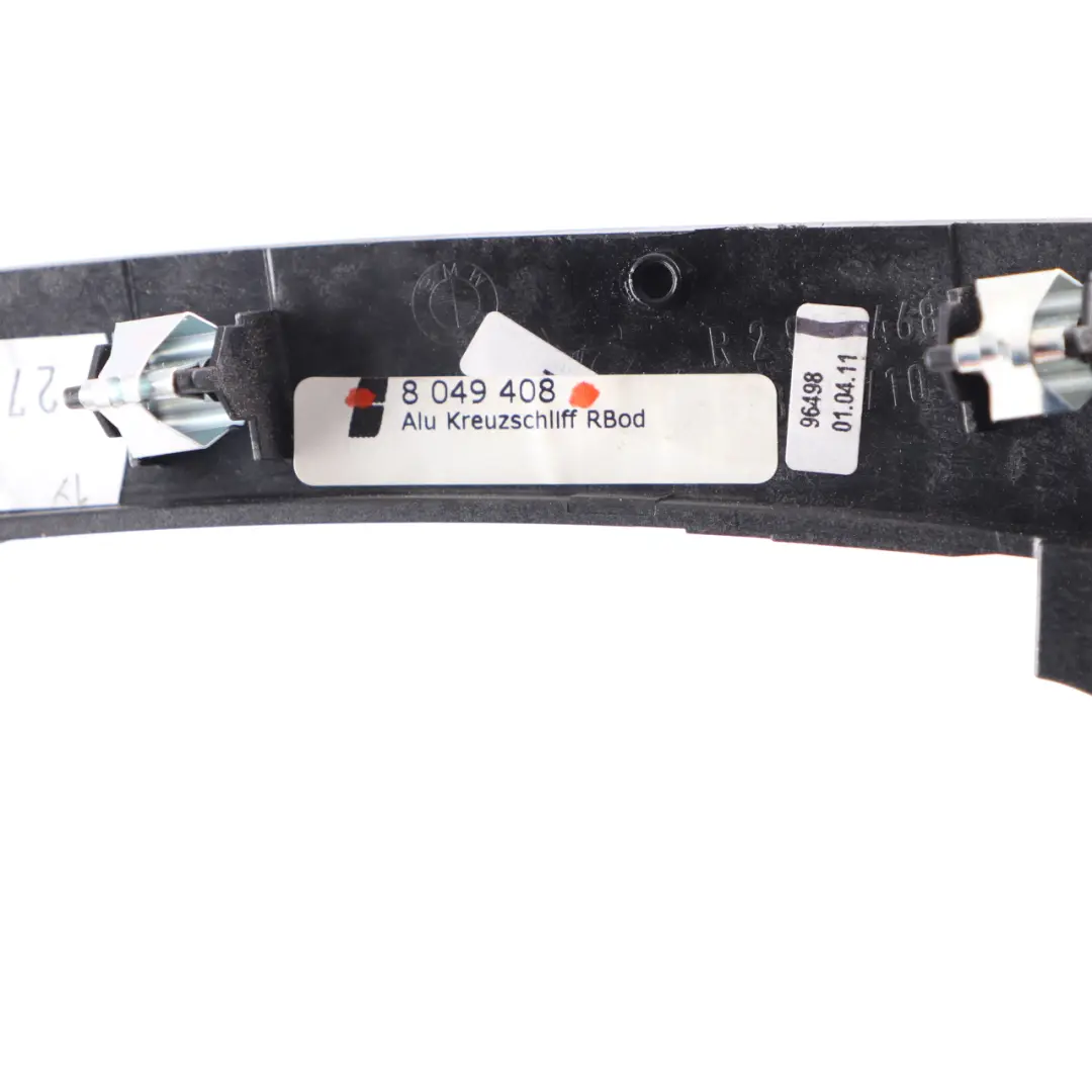 Centre Console Trim Cover Ash Decor Aluminium Cross Ground to BMW X1 E84 with Part number 8049408 BMW X1 E84 Centre Console Trim Cover Ash Decor Aluminium Cross Ground - SKU rhd-8049408 - Part number 8049408