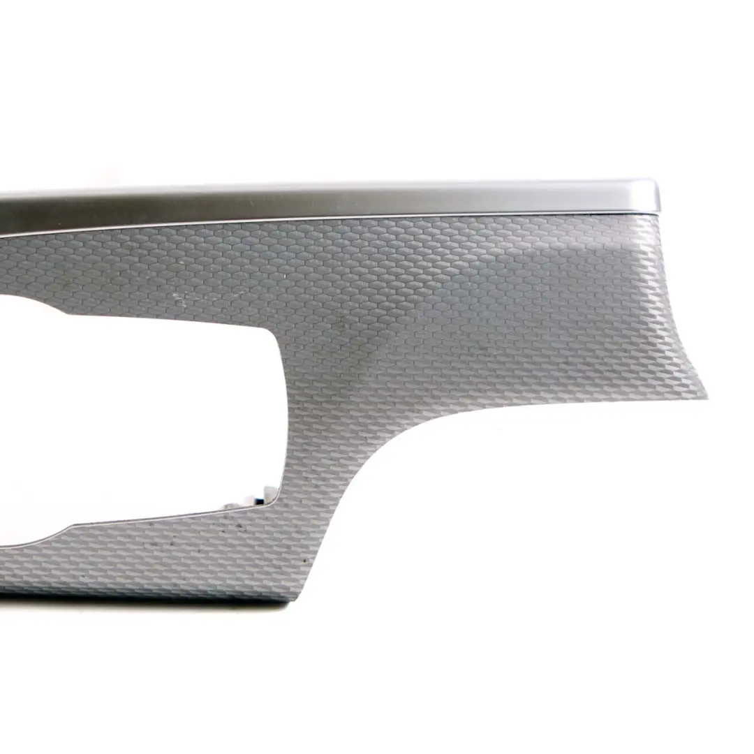 Decor Trim Dashboard I-panel Cover Hexagonal Alu Perlglanz Chrom to BMW F10 F11 with Part number 8050169 BMW F10 F11 Decor Trim Dashboard I-panel Cover Hexagonal Alu Perlglanz Chrom - SKU rhd-8050169 - Part number 8050169