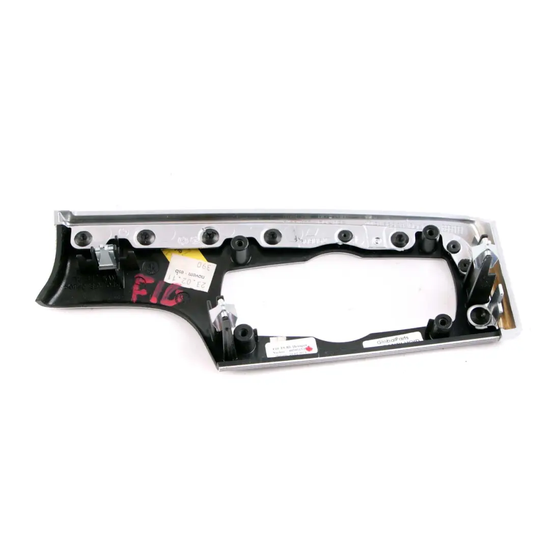 Decor Trim Dashboard I-panel Cover Hexagonal Alu Perlglanz Chrom to BMW F10 F11 with Part number 8050169 BMW F10 F11 Decor Trim Dashboard I-panel Cover Hexagonal Alu Perlglanz Chrom - SKU rhd-8050169 - Part number 8050169