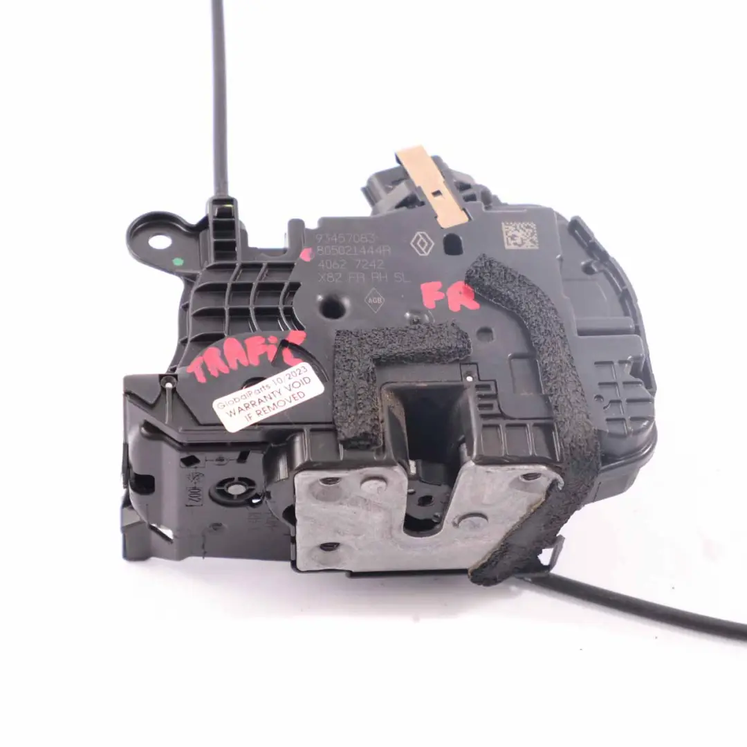 Door Lock Renault Trafic 3 Vauxhall Vivaro B Front Right O/S Latch to with Part number 805021444R Door Lock Renault Trafic 3 Vauxhall Vivaro B Front Right O/S Latch - SKU rhd-805021444R - Part number 805021444R