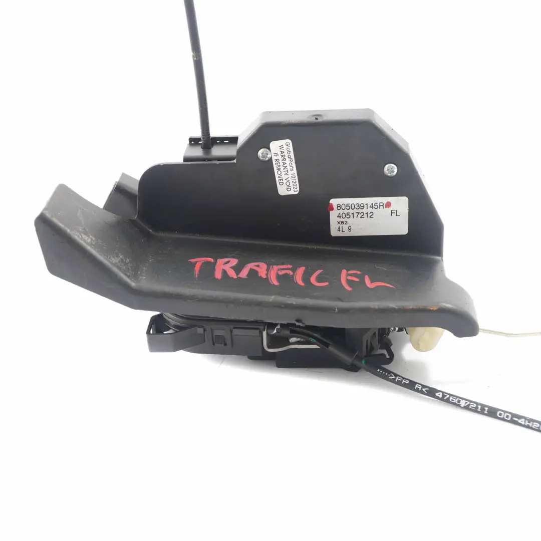 Door Lock Front Left N/S Latch to Renault Trafic 3 Vauxhall Vivaro B with Part number 805039145R Renault Trafic 3 Vauxhall Vivaro B Door Lock Front Left N/S Latch - SKU rhd-805039145R - Part number 805039145R