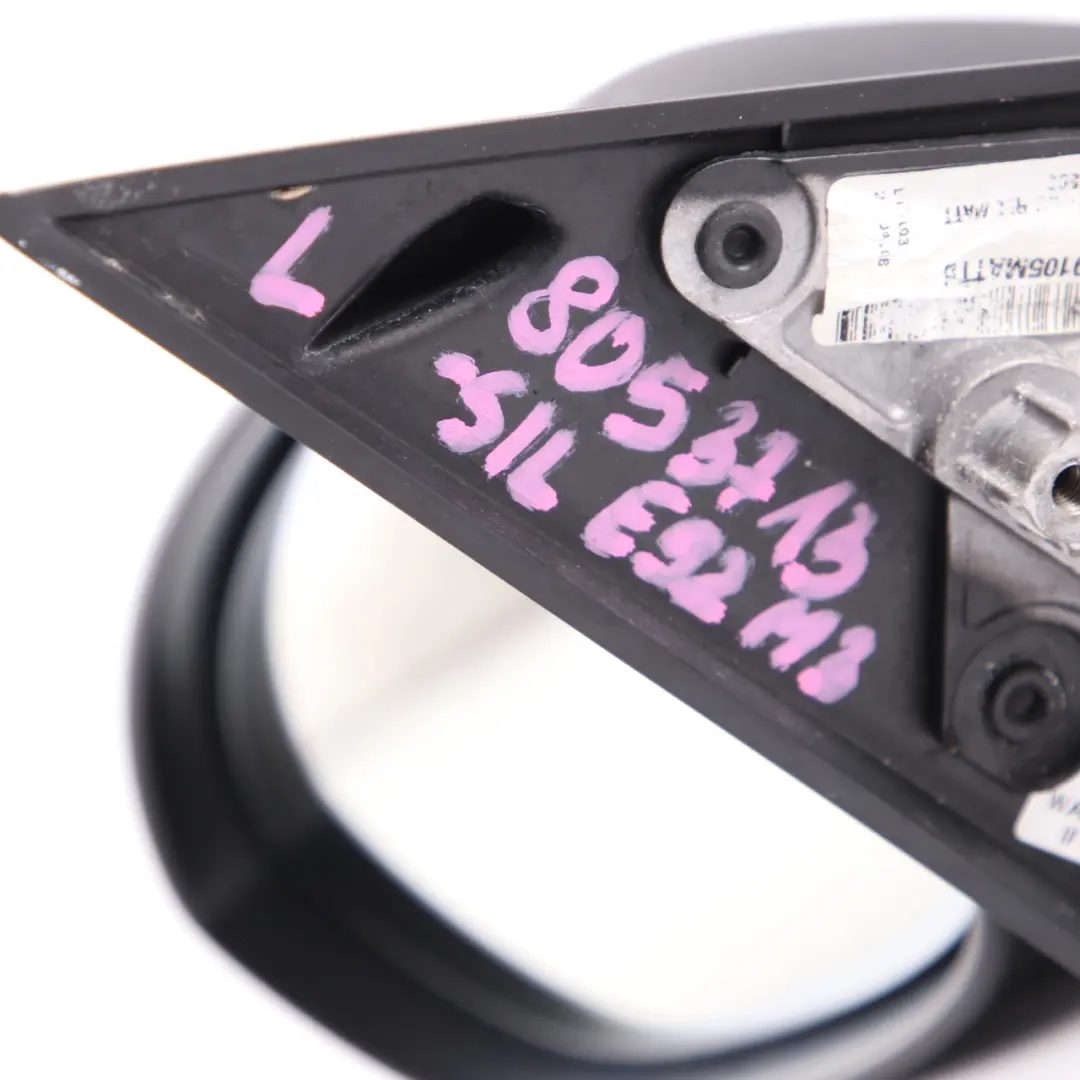 BMW E92 M3 Mirror Wing Left Door N/S Heated Memory Power Fold Silverstone A29 - SKU rhd-8053713-SIL - Part number 8053713
