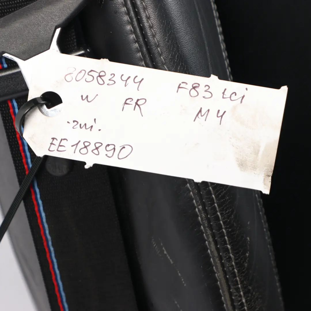 Leather Seat BMW F83 M4 M Sport Heated Front Right O/S Memory Merino Black to with Part number 8058350 Leather Seat BMW F83 M4 M Sport Heated Front Right O/S Memory Merino Black - SKU rhd-8058344-1 - Part number 8058350