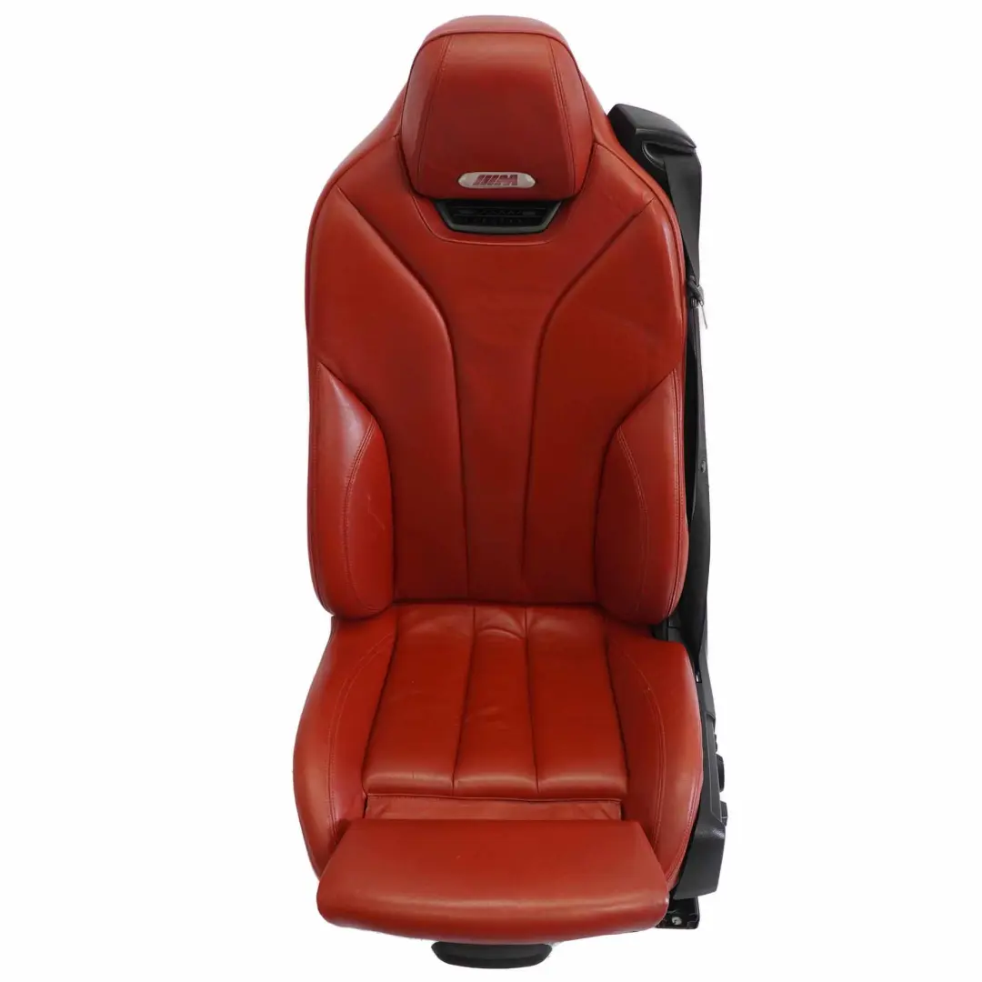 BMW F83 M4 M Sport Front Leather Seat Heated Left N/S Memory Sakhir Orange - SKU RHD-8058349 - Part number 8058349