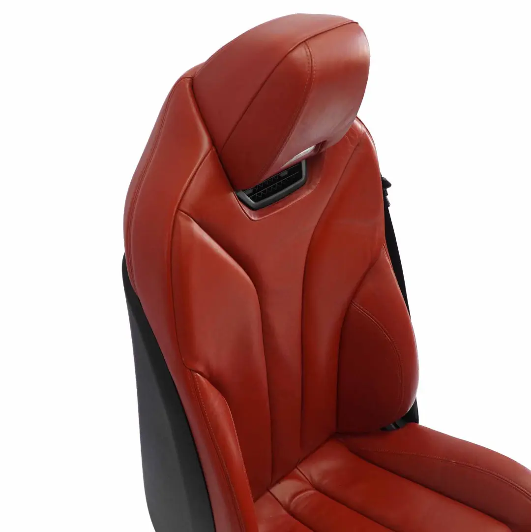 BMW F83 M4 M Sport Front Leather Seat Heated Left N/S Memory Sakhir Orange - SKU RHD-8058349 - Part number 8058349
