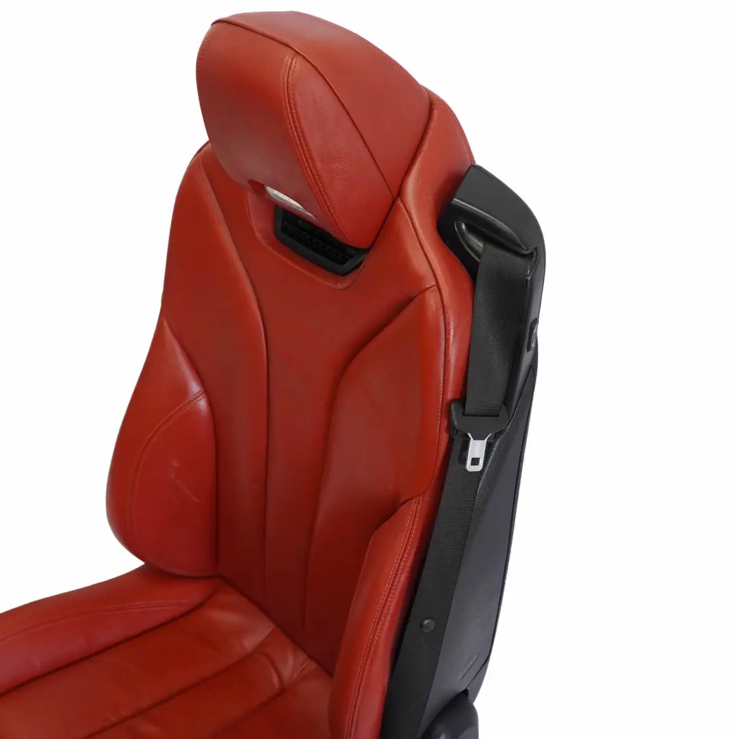 BMW F83 M4 M Sport Front Leather Seat Heated Left N/S Memory Sakhir Orange - SKU RHD-8058349 - Part number 8058349