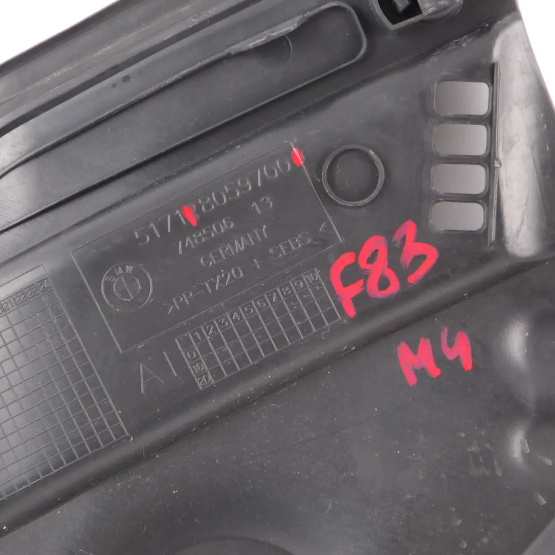 Trim Cowl Panel Cover Engine Mounting to BMW 3 4 Series F80 M3 F82 M4 with Part number 8059700 BMW 3 4 Series F80 M3 F82 M4 Trim Cowl Panel Cover Engine Mounting - SKU rhd-8059700 - Part number 8059700