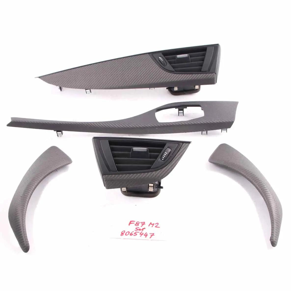 BMW F87 M2 Cover Dashboard Centre Console Interior Trim Strip Set Carbon