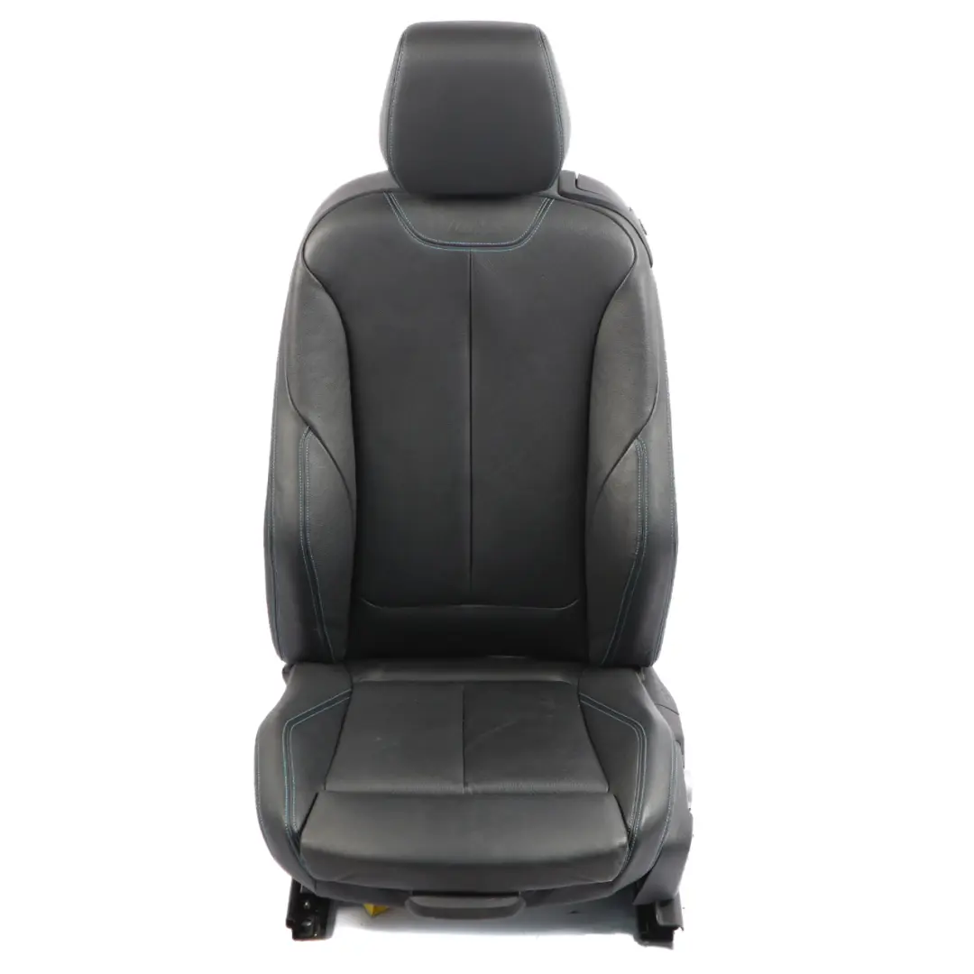 BMW F87 M2 Front Seat Left N/S Heated Memory Leather Dakota Black Contrast Blue - SKU rhd-8070719-1 - Part number 8070719
