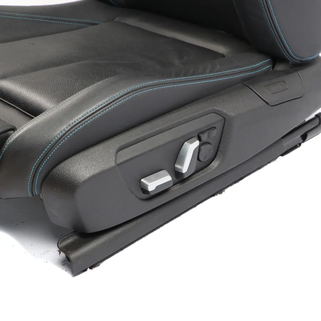 BMW F87 M2 Front Seat Left N/S Heated Memory Leather Dakota Black Contrast Blue - SKU rhd-8070719-1 - Part number 8070719