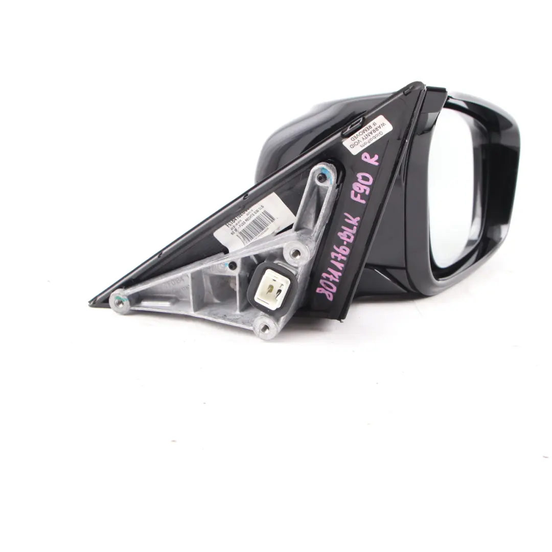 Wing Mirror M Sport High Gloss 9 Pins Right O/S Black Heated to BMW F90 M5 with Part number 8071176 BMW F90 M5 Wing Mirror M Sport High Gloss 9 Pins Right O/S Black Heated - SKU rhd-8071176-BLK - Part number 8071176