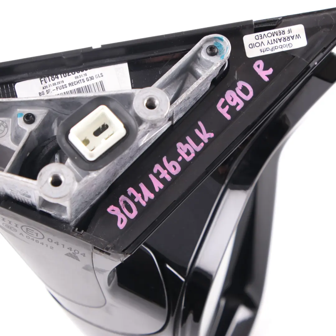BMW F90 M5 Wing Mirror M Sport High Gloss 9 Pins Right O/S Black Heated - SKU rhd-8071176-BLK - Part number 8071176