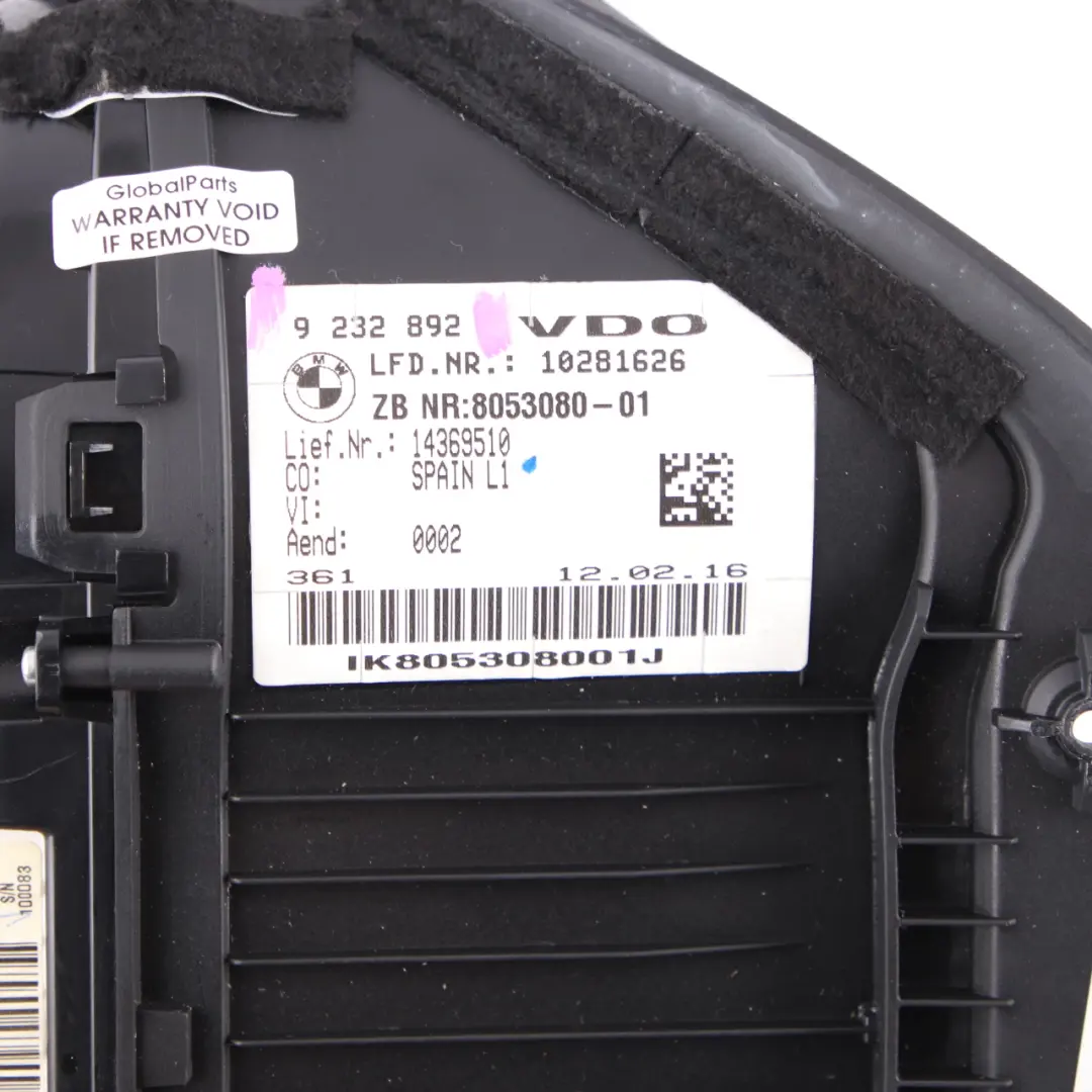 Instrument Cluster BMW F87 M2 Speedo Clocks M Sport Speedometer MPH 9232892 to with Part number 8090141 Instrument Cluster BMW F87 M2 Speedo Clocks M Sport Speedometer MPH 9232892 - SKU rhd-8090141 - Part number 8090141