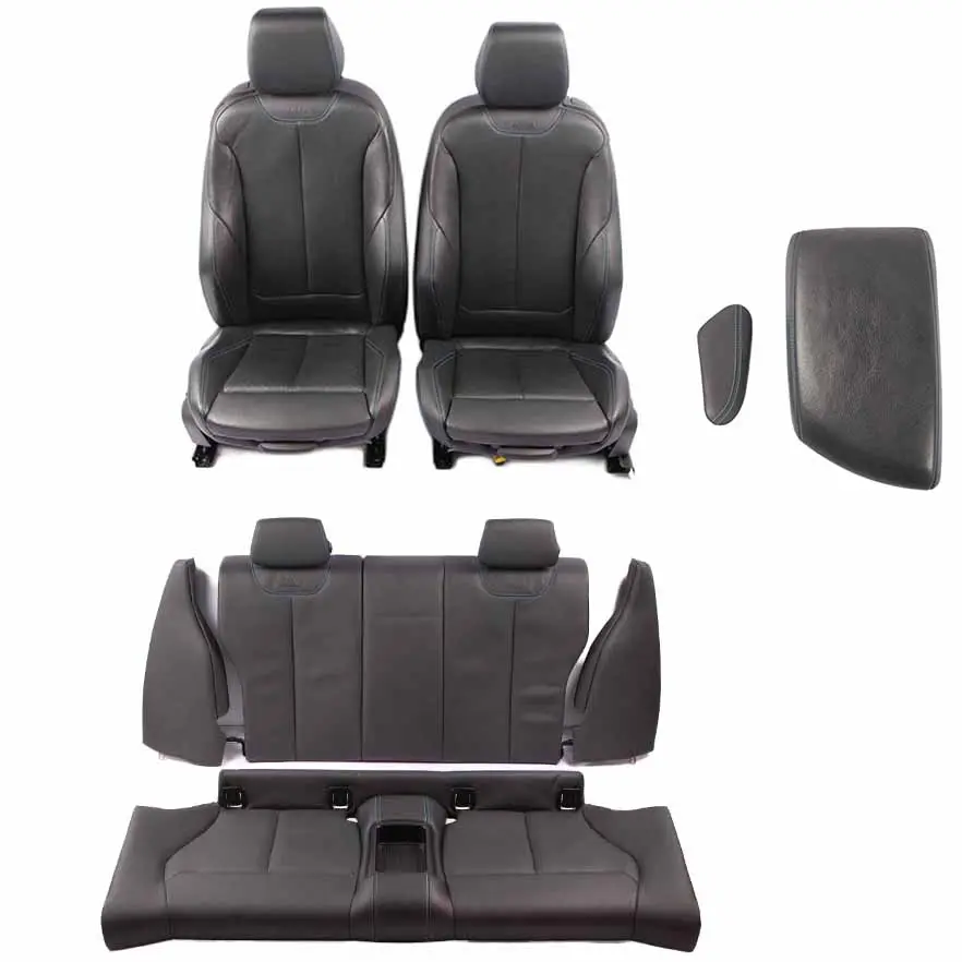 Heated Sport Black Leather Dakota Black Contrast Blue Seats Memory to BMW F87 M2 with Part number 8093939 BMW F87 M2 Heated Sport Black Leather Dakota Black Contrast Blue Seats Memory - SKU rhd-8093939-1 - Part number 8093939