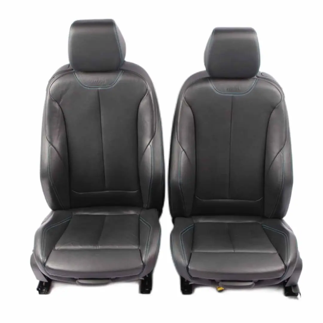 Heated Sport Black Leather Dakota Black Contrast Blue Seats Memory to BMW F87 M2 with Part number 8093939 BMW F87 M2 Heated Sport Black Leather Dakota Black Contrast Blue Seats Memory - SKU rhd-8093939-1 - Part number 8093939