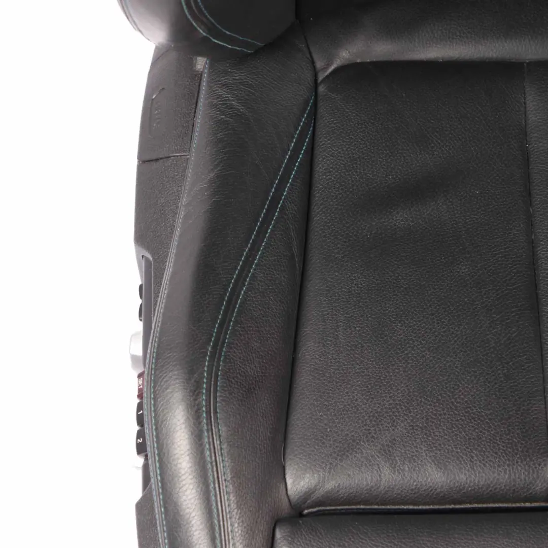 Heated Sport Black Leather Dakota Black Contrast Blue Seats Memory to BMW F87 M2 with Part number 8093939 BMW F87 M2 Heated Sport Black Leather Dakota Black Contrast Blue Seats Memory - SKU rhd-8093939-1 - Part number 8093939