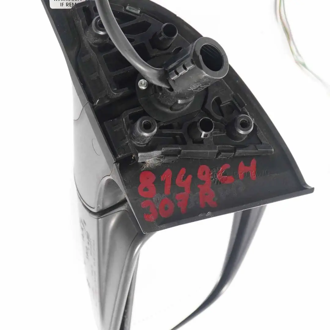 Wing Mirror Right Door O/S Outside Noir Obsidien Black - EXL to Peugeot 307 with Part number 8149CH Peugeot 307 Wing Mirror Right Door O/S Outside Noir Obsidien Black - EXL - SKU rhd-8149CH-NON - Part number 8149CH