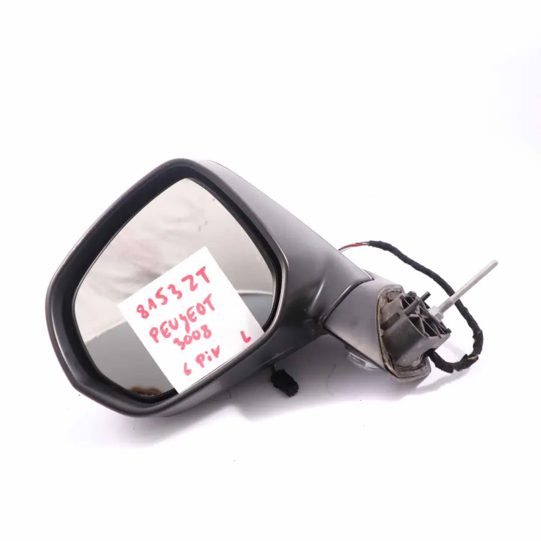 Peugeot 3008 Wing Mirror Left Door N/S Heated Outside Chrome - SKU rhd-81532T - Part number 81532T