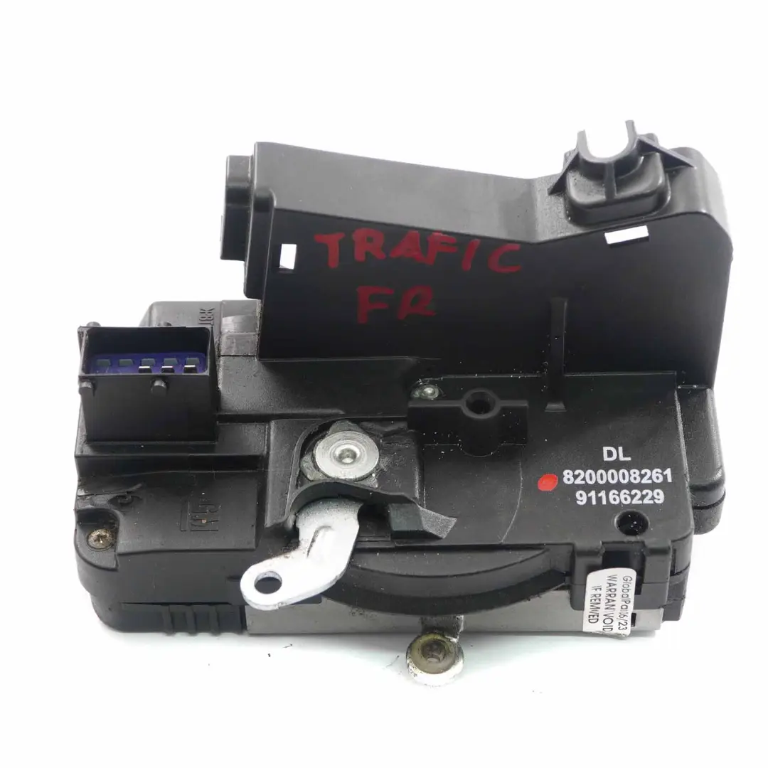 Door Lock Renault Trafic Vauxhall Vivaro Front Right O/S Mechanism to with Part number 8200008261 Door Lock Renault Trafic Vauxhall Vivaro Front Right O/S Mechanism - SKU rhd-8200008261 - Part number 8200008261