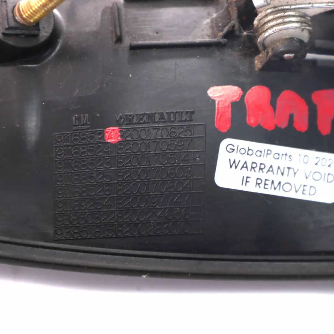 Door Handle Renault Trafic 2 Vivaro A Front Right O/S Grab Outside to with Part number 8200170625 Door Handle Renault Trafic 2 Vivaro A Front Right O/S Grab Outside - SKU rhd-8200170625 - Part number 8200170625